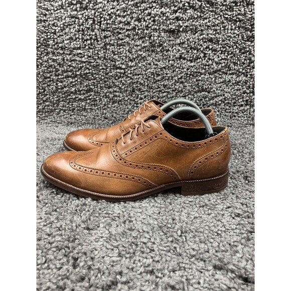 Cole Haan Other - Cole Haan C12210 Brown Leather Wingtip Lace-Up Oxford Shoes Men's US 9.5 M